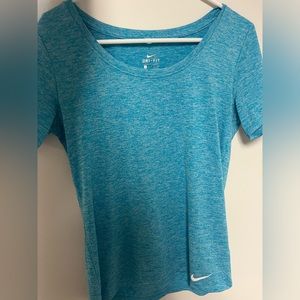 Small Nike Dri-Fit Blue and White Shirt